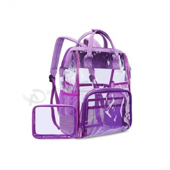 Heavy Duty Clear Transparante Rugzak Waterdichte Transparante Dagrugzak Transparante PVC Sling Bag Schouder Cross Body Pack voor Vrouwen