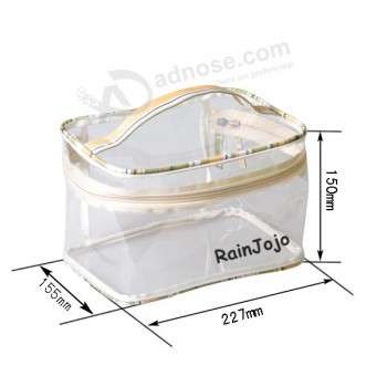 Borsa cosmetica in PVC trasparente con manico