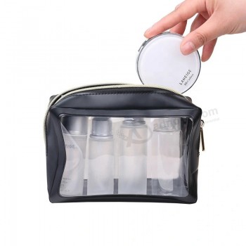 透明 PVC トラベルトイレタリーメイクアップコスメティックバッグを供給します