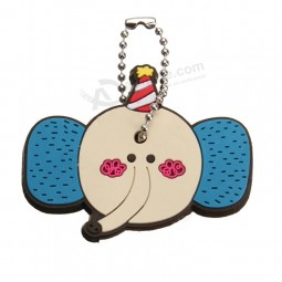 Groothandel Schattige Olifant Zachte PVC Rubber Sleutelhanger