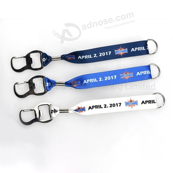 Promotion Gift Polyester Fabric Key Ring with Bottle Opener (LNS009)
