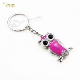 China Groothandel Aangepaste Leuke Stijl Uil Vorm Aangepast Logo Emaille Metalen 3D Sleutelhanger