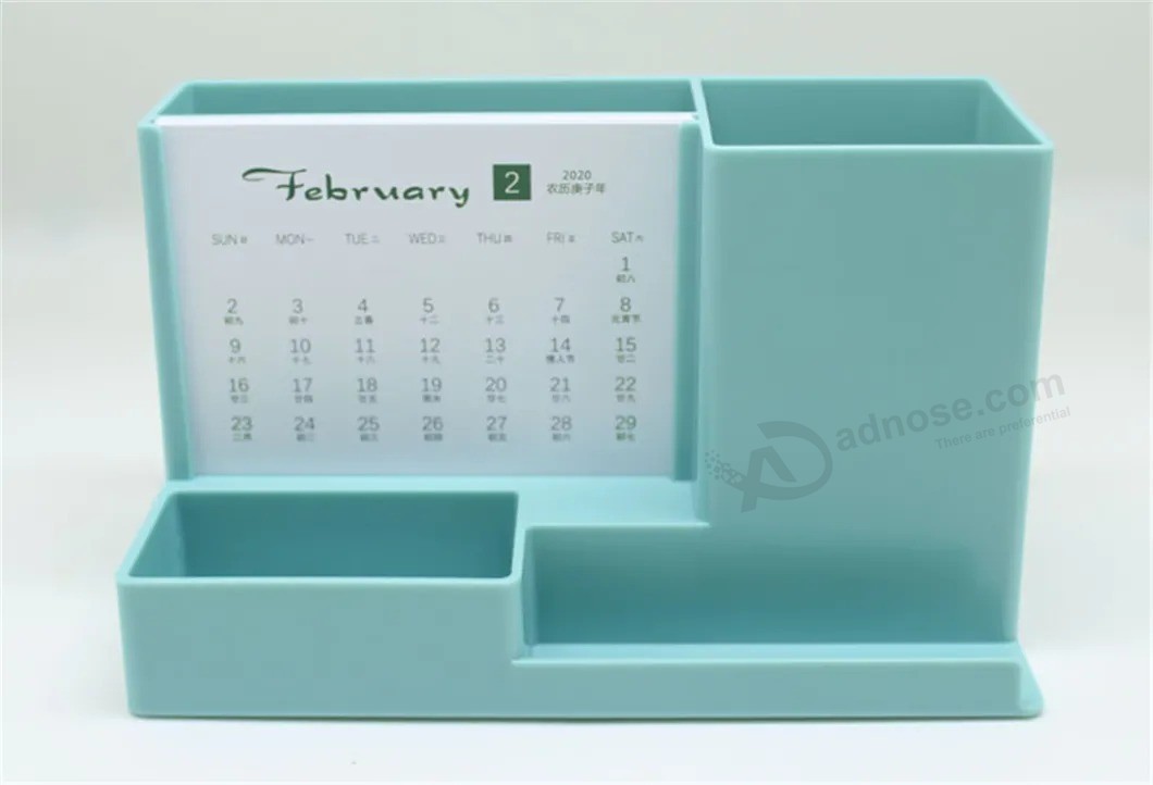 Creative Multi-Function Plastic Calendar with Pen Holder and Organizer