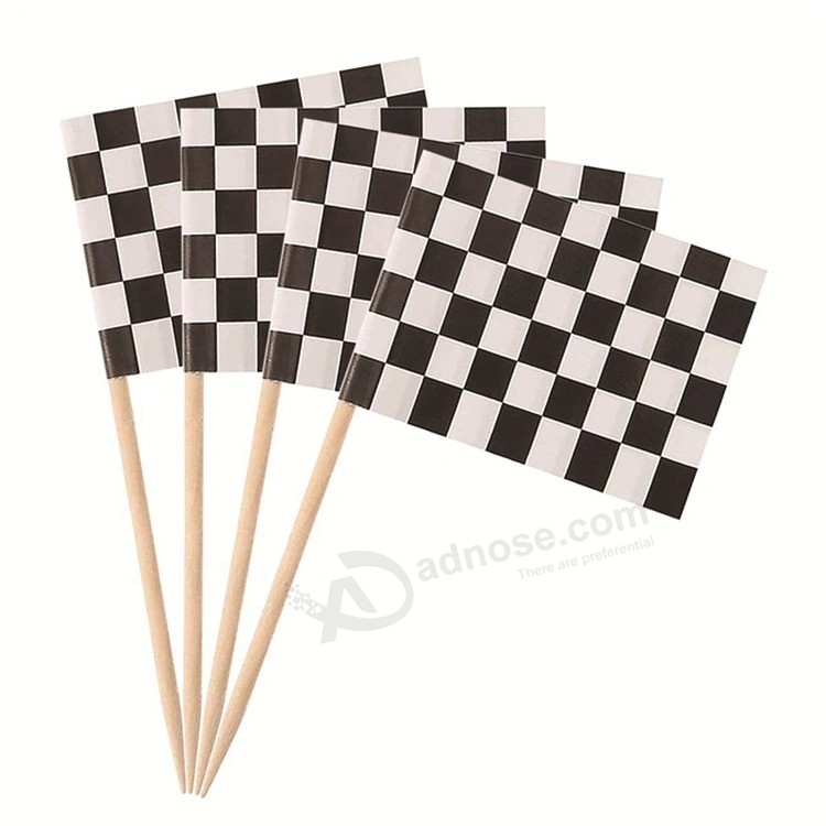 65mm Wooden Food Brand Toothpick Paper Flag