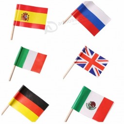 Bandera de palillo de dientes de papel de buena calidad y buen precio de muestra gratis