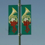 Dispositivo banner con clip pubblicitaria per lampione stradale in metallo (BT029)