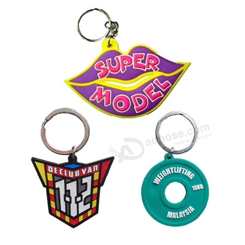 Promotional Gifts Soft PVC Rubber Keychain Keyring