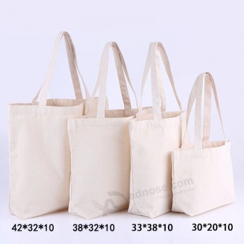 Logo d’impression personnalisé Sac fourre-tout promotionnel en toile de coton sur les stocks