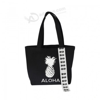 Fashion High Quality Custom Logo Reusable Cotton Canvas Promotional Shopping Bag