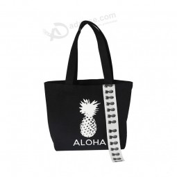 Moda di Alta Qualità Logo Personalizzato Riutilizzabile Tela di Cotone Promozionale Shopping Bag