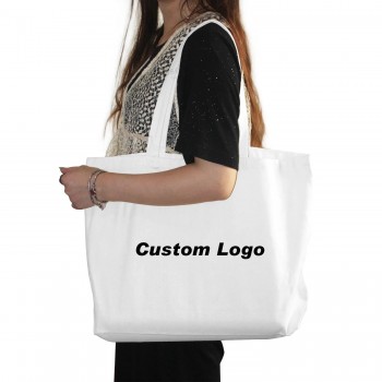 Sac fourre-tout promotionnel personnalisé, toile d’épicerie non tissée en PP, épaule en coton biologique, sac-cadeau avec logo personnalisé