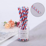 6X198mm Customize Logo Paper Straws Drinking Straw