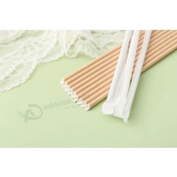 Logotipo Personaliza Pajitas de Papel 100% Biodegradables con Envoltura de Papel