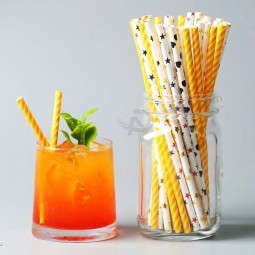 Logotipo personalizado Fabricante de pajitas para beber de papel reciclado de grado alimenticio Shenzhen