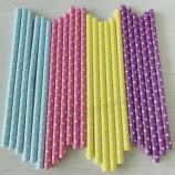 Paille en papier imprimé logo biodégradable respectueux de l’environnement