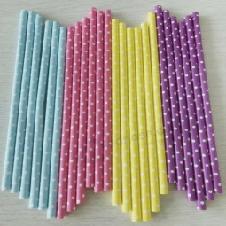 Umweltfreundlicher, biologisch abbaubarer, mit Logo bedruckter Papierstrohhalm
