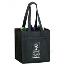 Custom Promotional Non Woven Wine Bottle Tote Bag