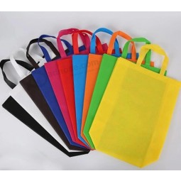 Large Reusable Handle Grocery Tote Custom Cheapest Non Woven Shopping Bag