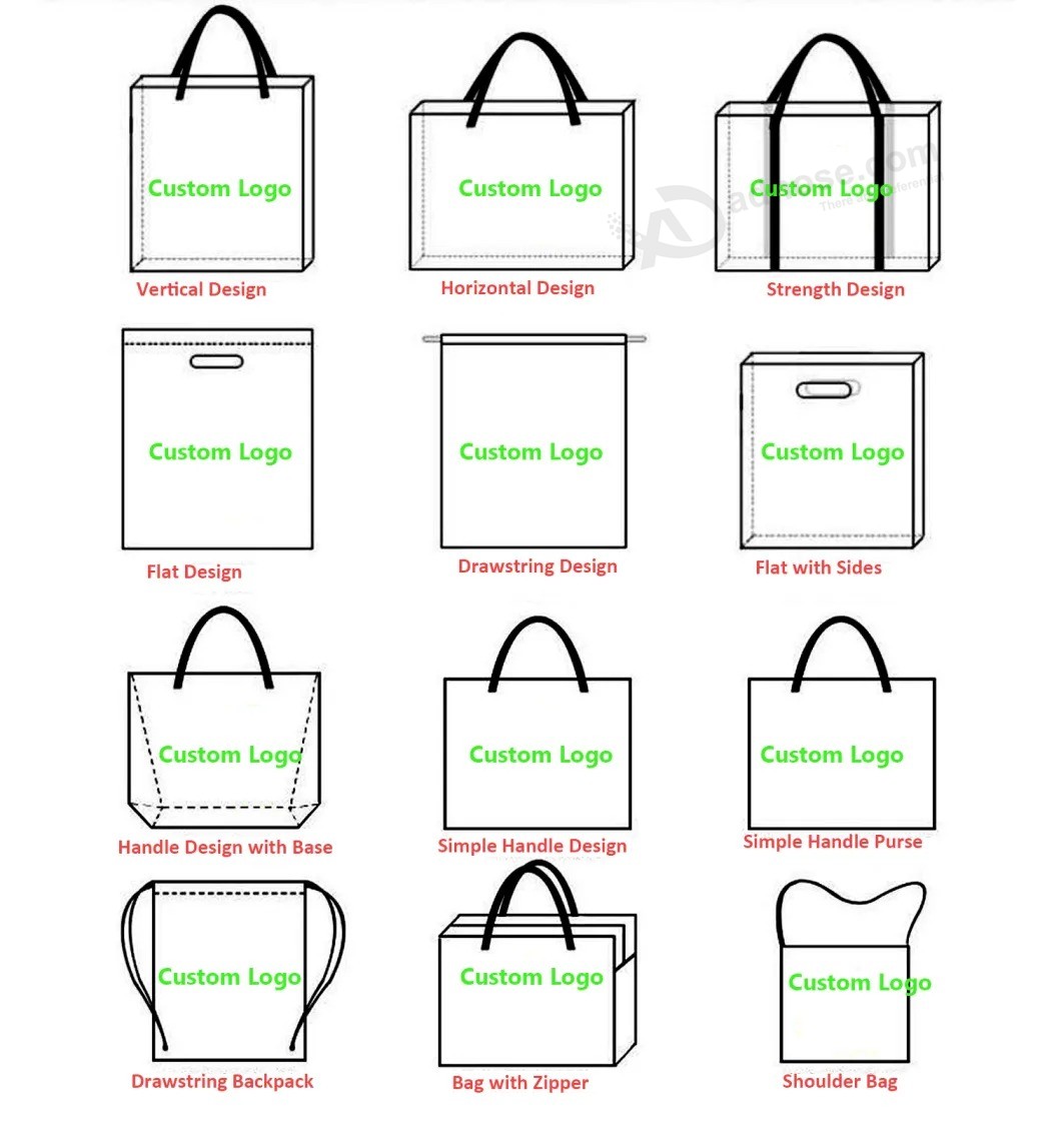 Big Supermarket Reusable Folding Fabric Promotional Non Woven Shopping Bag