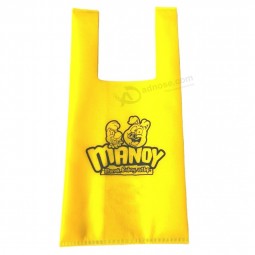 hochwertiges individuelles Logo Umweltfreundliches Einkaufen Vlies-T-Shirt-Tasche