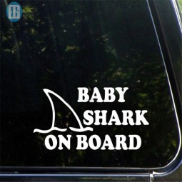 Groothandelsprijs Cool Achter Reflecterende Zonnebril Kind Auto Stickers Waarschuwing Decals Baby aan Boord Sicker