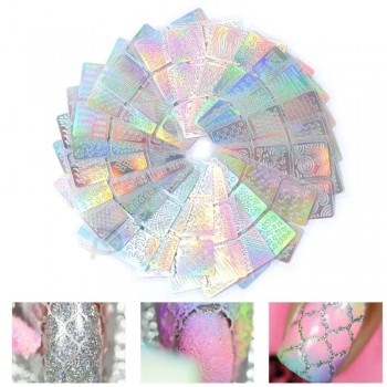 Adesivi per unghie a strisce a griglia classica Adesivi per unghie adesive 3D Decalcomanie a colori in bianco e nero Fiori giapponesi