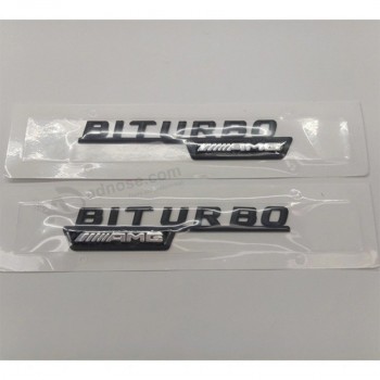 Decalcomania con logo Turbo Biturbo rifinito in nero lucido