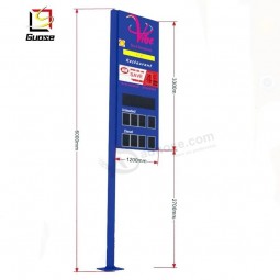 Straßenrichtungsschild Tankstelle Preis Tafel Außenpylon Schild