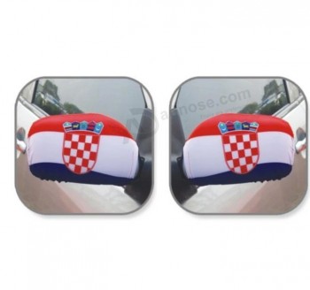 Hot Sell Polyester Printing Croatia Flag Rear View Car Mirror Cover Flag with high quality and any size