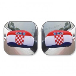 Vente chaude polyester impression croatie drapeau arrière voiture rétroviseur couverture drapeau de haute qualité et n’importe quelle taille