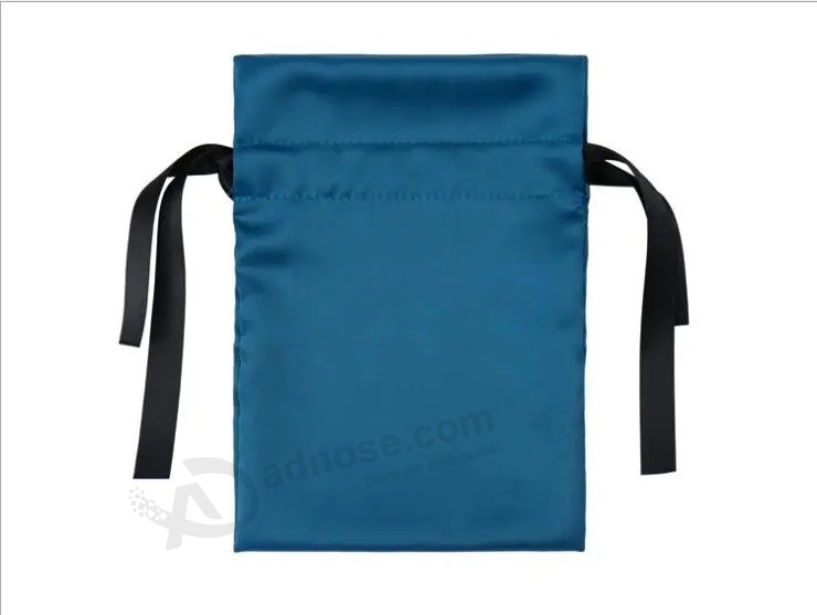 High Quality Factory Wholesale Custom Logo Printed Satin Silk Small Pouch Packing Gift Travel Drawstring Bag