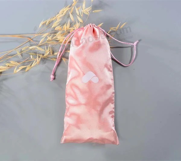 High Quality Satin Hair Extension Bag Drawstring Bag Jewelry Pouch Satin Gift Bag Manufacturer Custom Logo