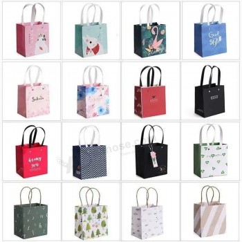 Werbeartikel individuell gedrucktes Logo Bastelpapier Geschenkverpackung Tasche Tragetasche Kraftpapiertüten für Boutique