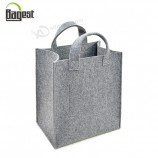Qingdao Gris/Charbon De Stockage Personnalisé Tote Shopping Sac À Main Transporteur Sacs En Feutre Avec Logo Imprimé/Laser