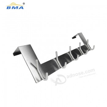 Acciaio Inox Metallo Cappotto Organizzatore Rack Filo Asciugamano Personalizzato sopra i ganci della porta