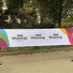 Bandiera all'ingrosso Personalizzato Outdoor Banner Logo Design Poliestere Tessuto Banner