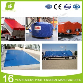 Waterdicht pvc-geteerd zeildoek vinyl gecoate stof Logo Print aangepaste zeilen