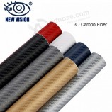 Envoltura de coche de PVC removible autoadhesivo Fexible de la mejor calidad Vinilo de fibra de carbono 3D con canal de liberación de aire