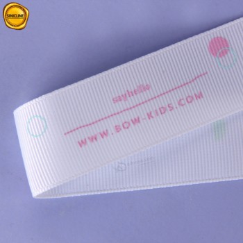Sinicline Nastro in grosgrain con stampa con logo personalizzato per abbigliamento per bambini