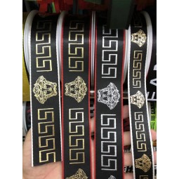 Nastro di raso di poliestere a faccia singola con logo stampato personalizzato per l'imballaggio di regali