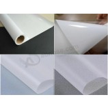 Witte reclame statische film voor glas