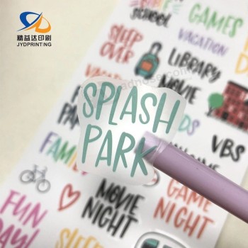 全彩定制自粘透明卡通标签贴纸