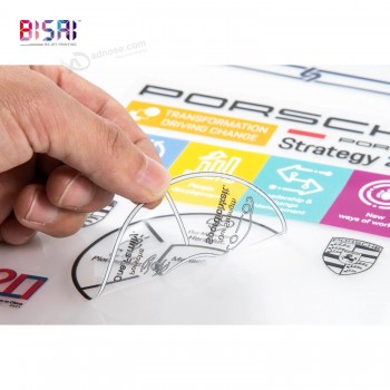 Adesivo personalizzato UV Etichetta Stampa PVC Vinile Carta Auto Pavimento Statico Chiodo Logo Trasferimento di calore Magnete Finestra Telefono cellulare Adesivo da parete