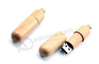Disco di memoria USB in legno con unità flash USB in bambù con logo libero (CMT-BM008)
