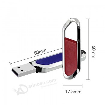 良質のレザーキーホルダー USB フラッシュドライブ USB メモリ、スタンプまたは印刷ロゴ付き