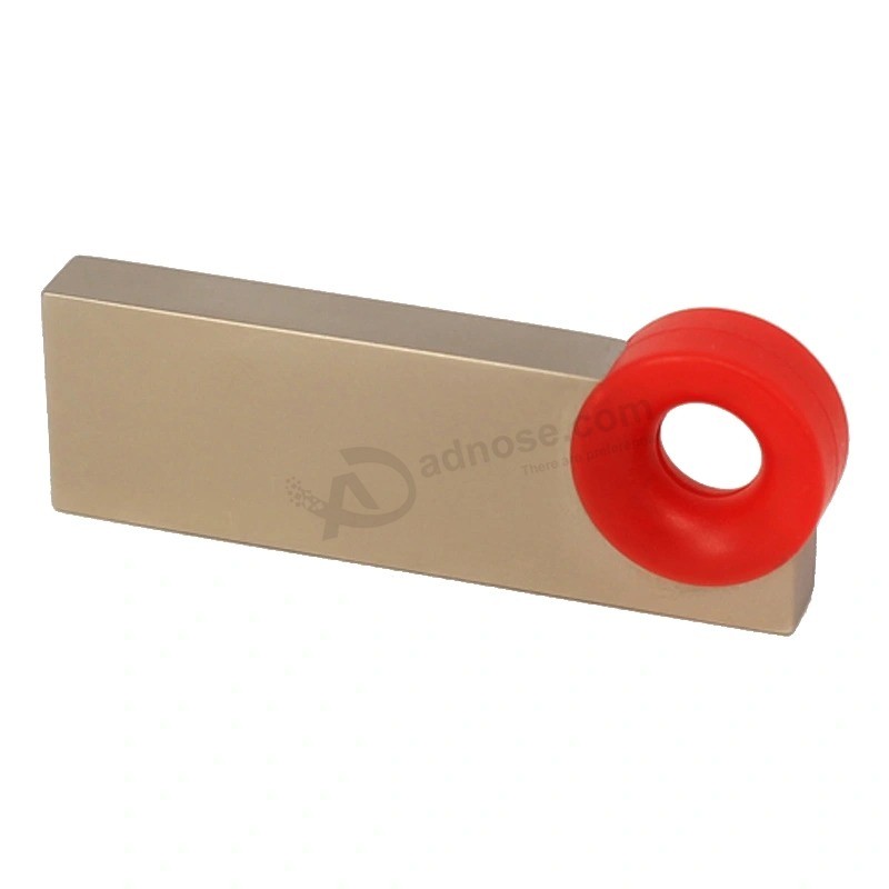 Hot Selling Metal Gift Red Plastic Hanging Ring Custom Logo USB Disk Flash