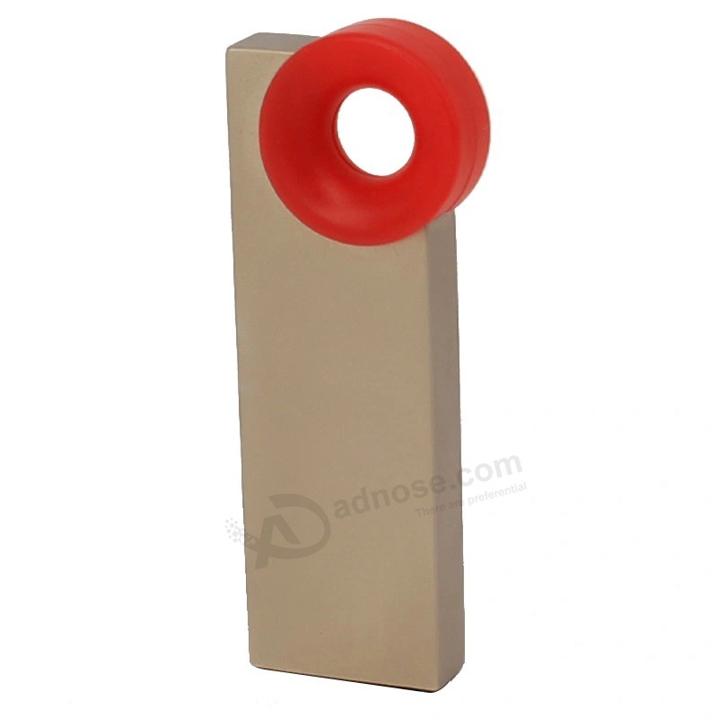 Hot Selling Metal Gift Red Plastic Hanging Ring Custom Logo USB Disk Flash