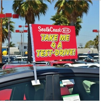Bandera de ventana de coche de publicidad de impresión personalizada duradera