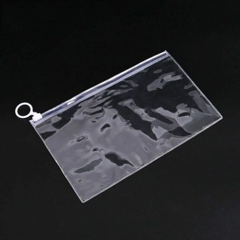 Borsa in PVC trasparente Logo personalizzato Colorful File Clothing Zipper Bag