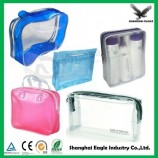 Bolsa de PVC transparente personalizada impresa con logotipo